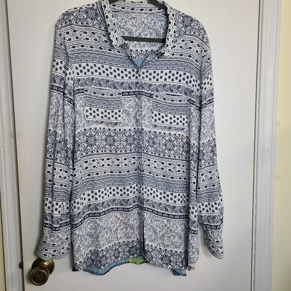 Vincente Tunic Top Flowy Comfy Floral - Picture 1 of 11